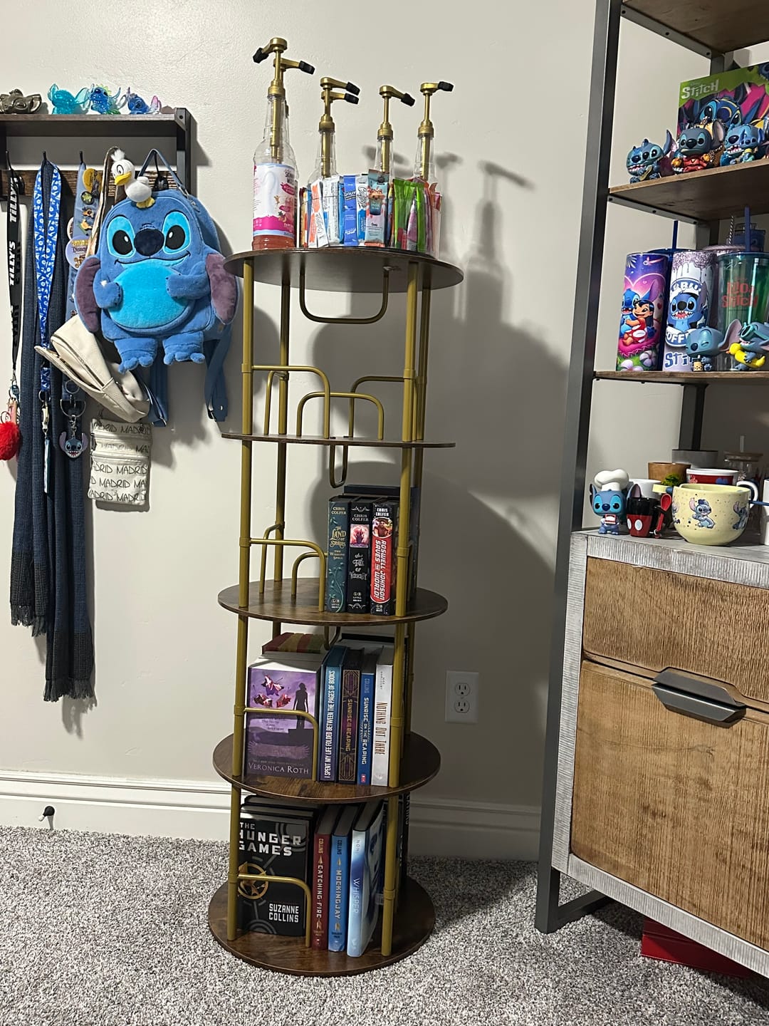 Customer photo review of Flycity 3-5 Tier Rotating Bookshelf With 360° Spinning Display