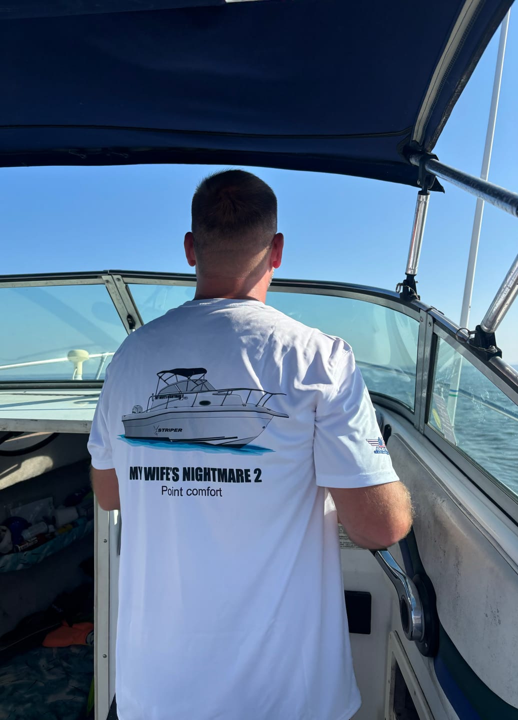 Customer photo review of Independence 250 Dri-Fit Custom Boat Shirts - Short Sleeve