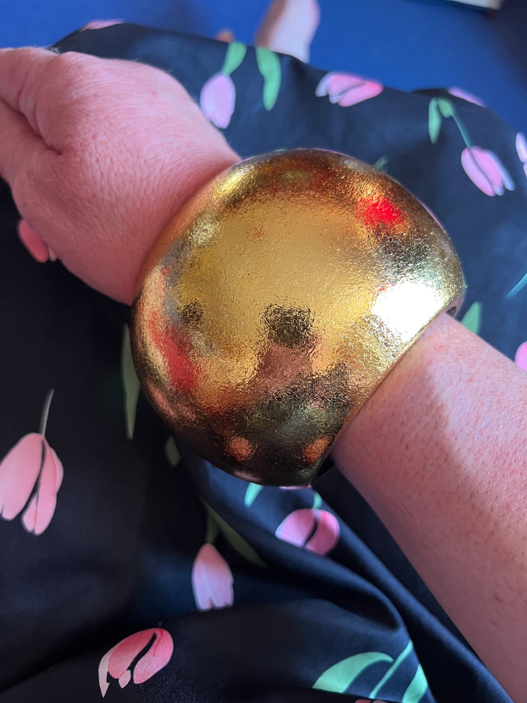 Customer photo review of Oversized Chunky Gilded Bangle