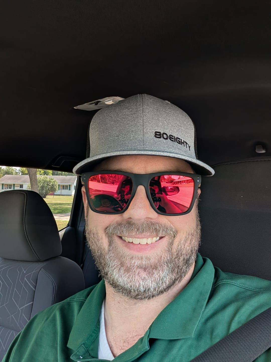 Customer photo review of 80Eighty® Polarized Bamboo Sunglasses - Red