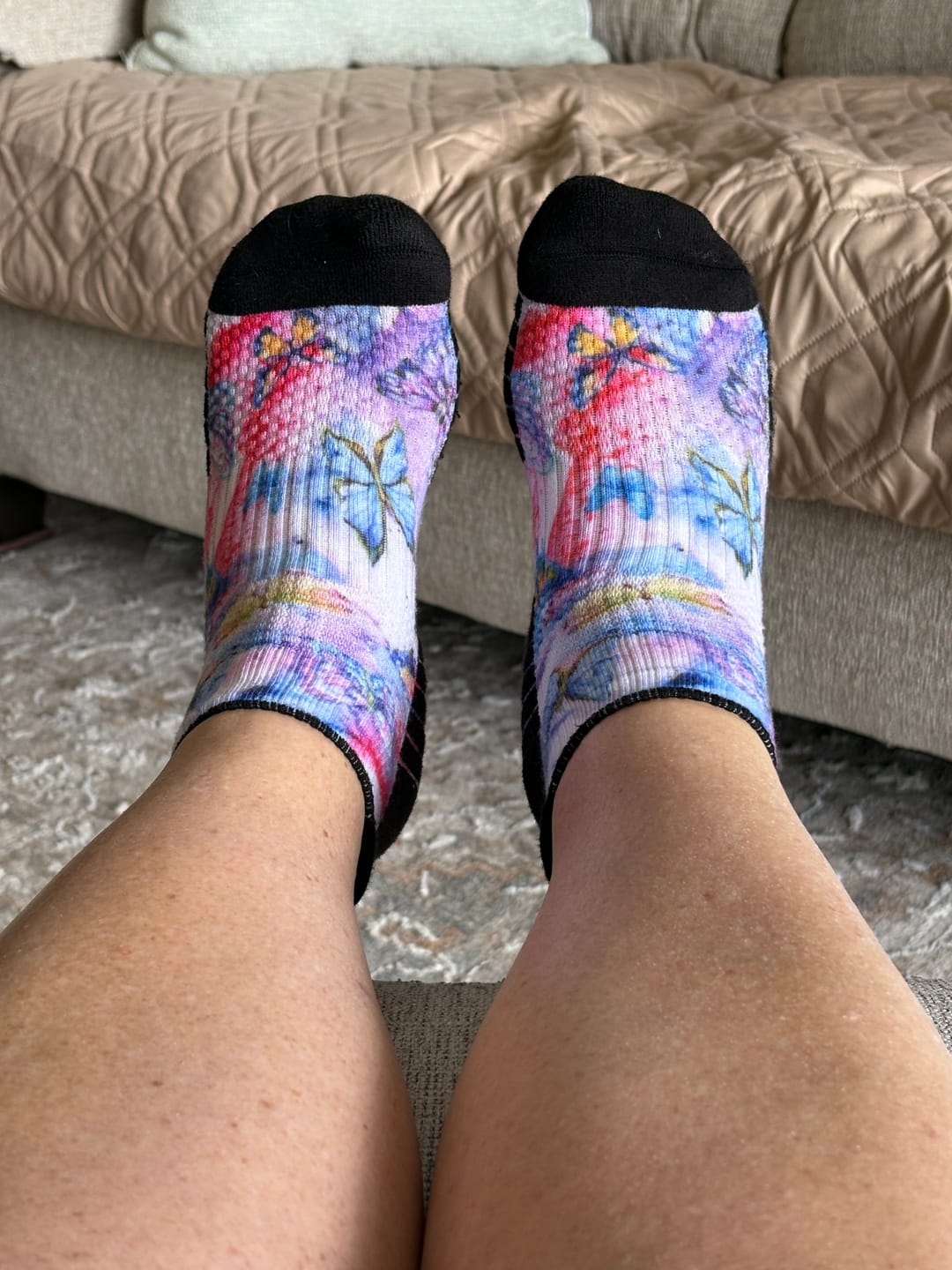 Customer photo review of Blooming Brights Ankle Compression Socks 5-Pack Bundle