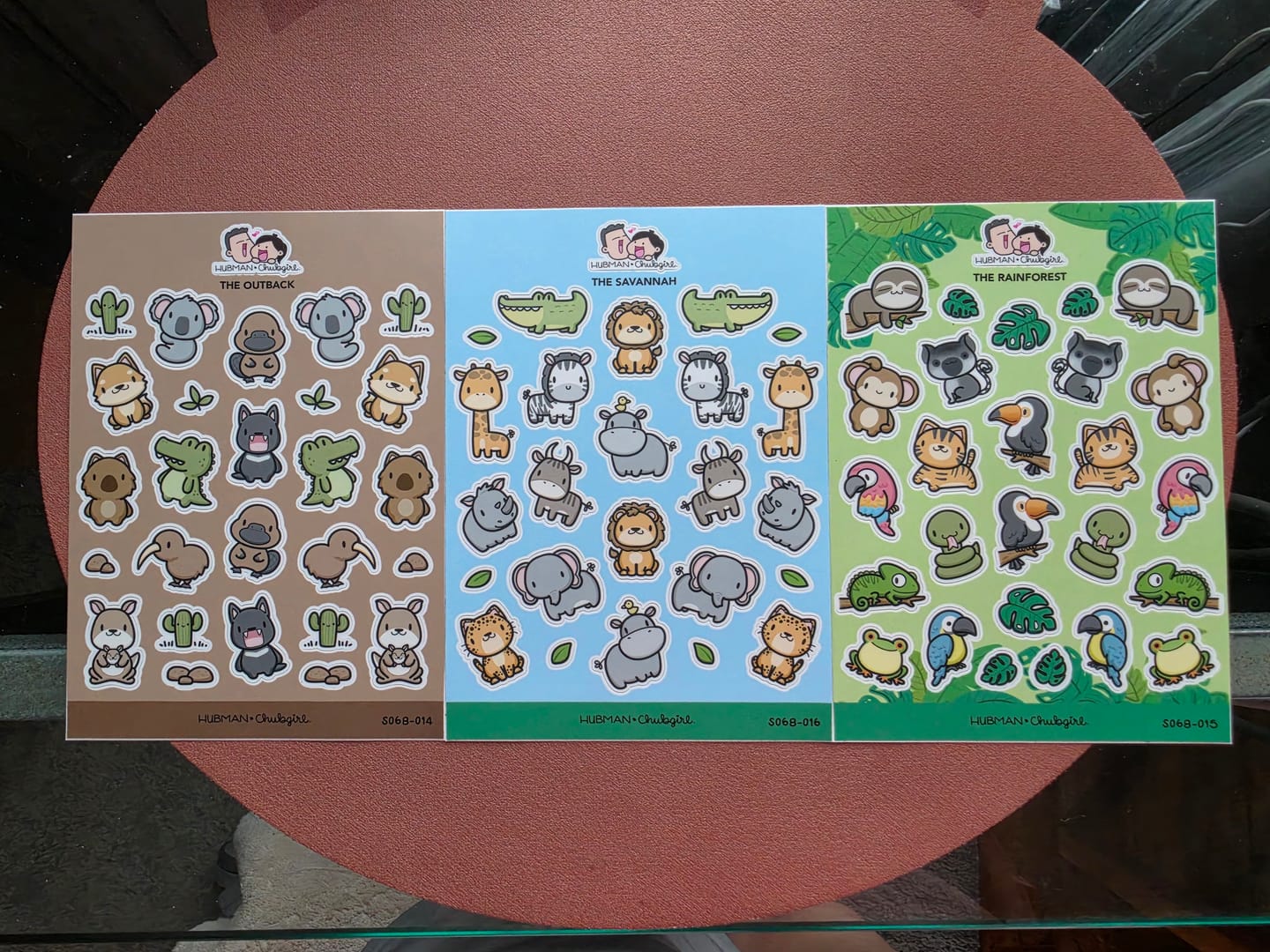 Customer photo review of Rainforest, Savannah, and The Outback Sticker Sheets (Set of 3)