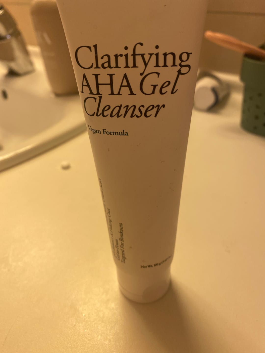 Customer photo review of Petitfee AHA Clarifying Gel Cleanser (100g)