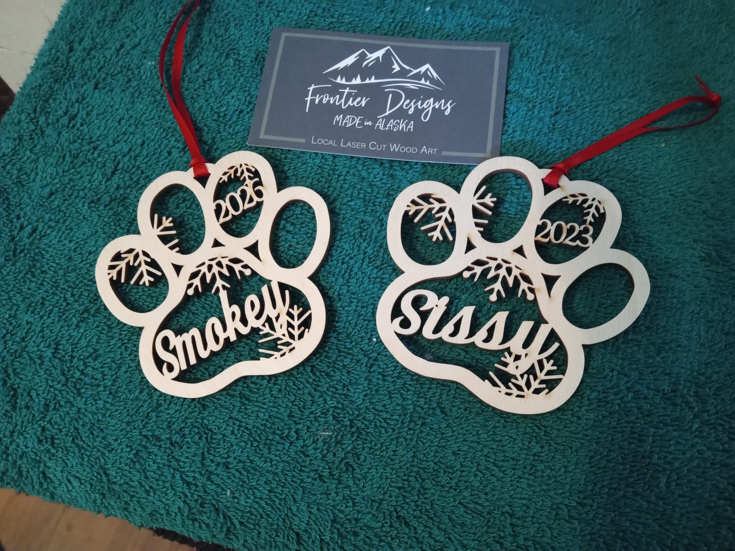 Customer photo review of Personalized Christmas Ornaments