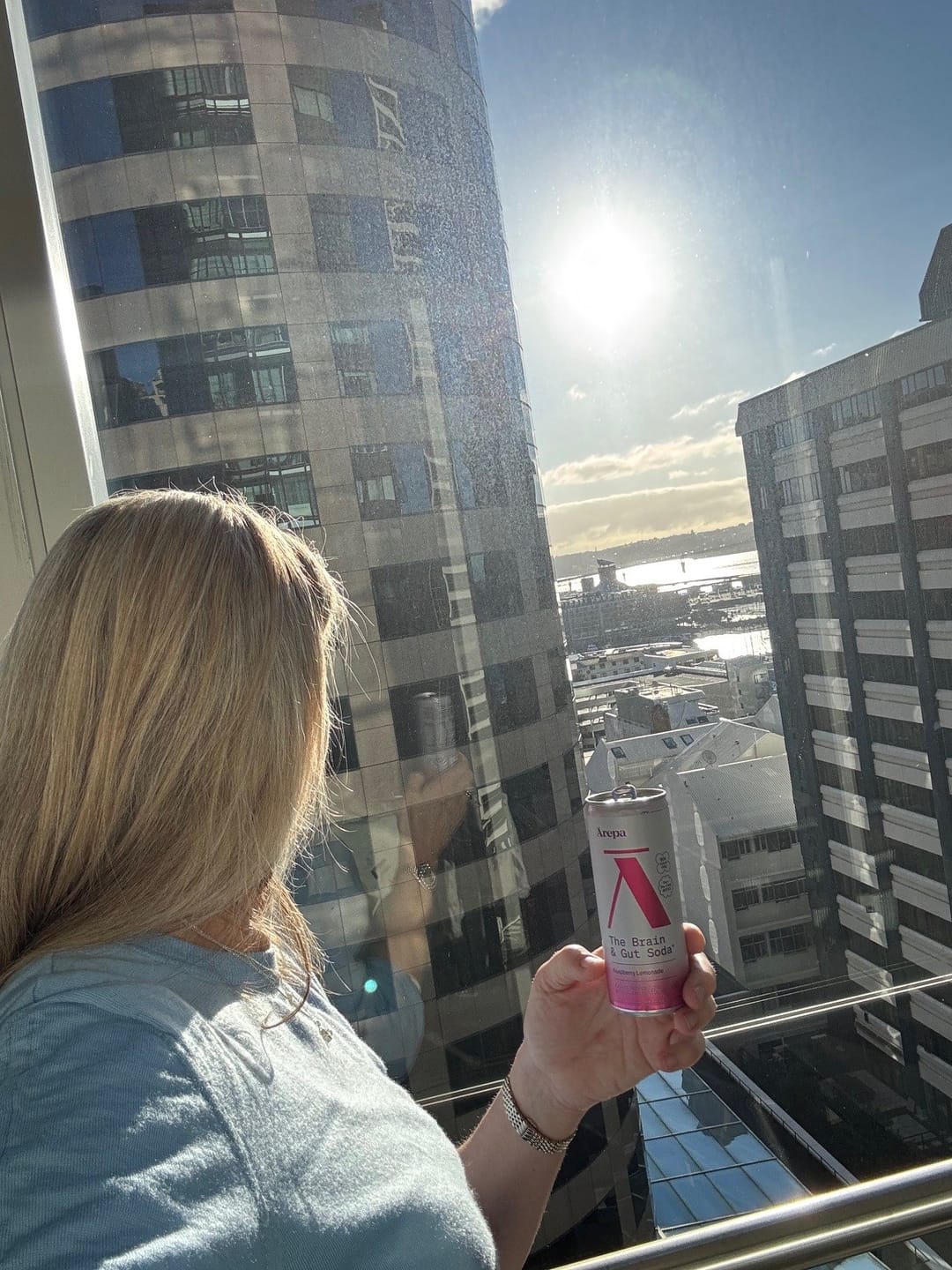 Customer photo review of The Brain & Gut Soda⁺ Raspberry Lemonade