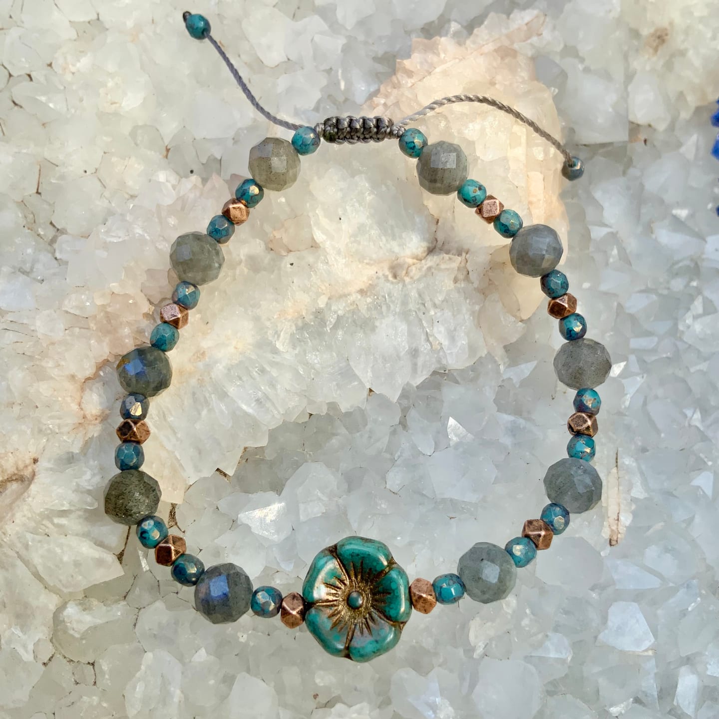 Customer photo review of labradorite  3mm Faceted Round Gemstone Strand, 15.5inch , about130 beads , 0.6mm hole