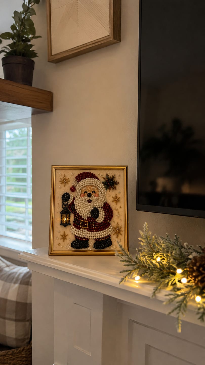 Customer photo review of Relaxing & Beginner-Friendly - DIY Christmas Pearl Diamond Painting Art Kit