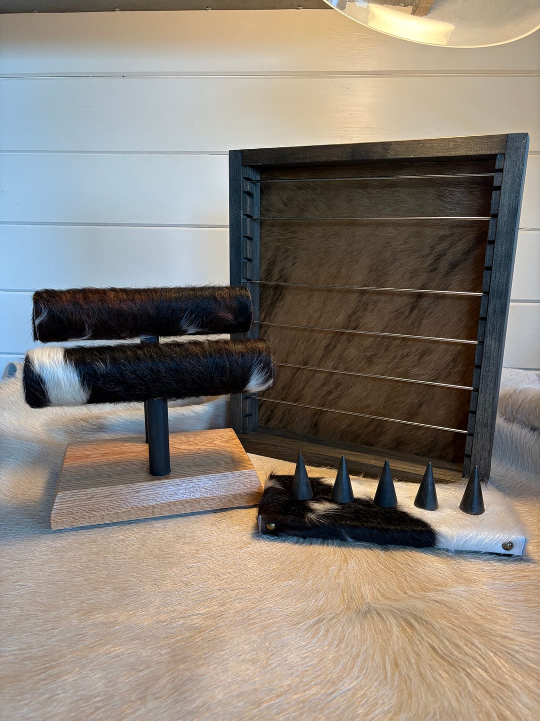 Customer photo review of SUPER SALE Light Brindle Natural Cowhide Rug - X-Large 7' 0"H x 6' 5"W