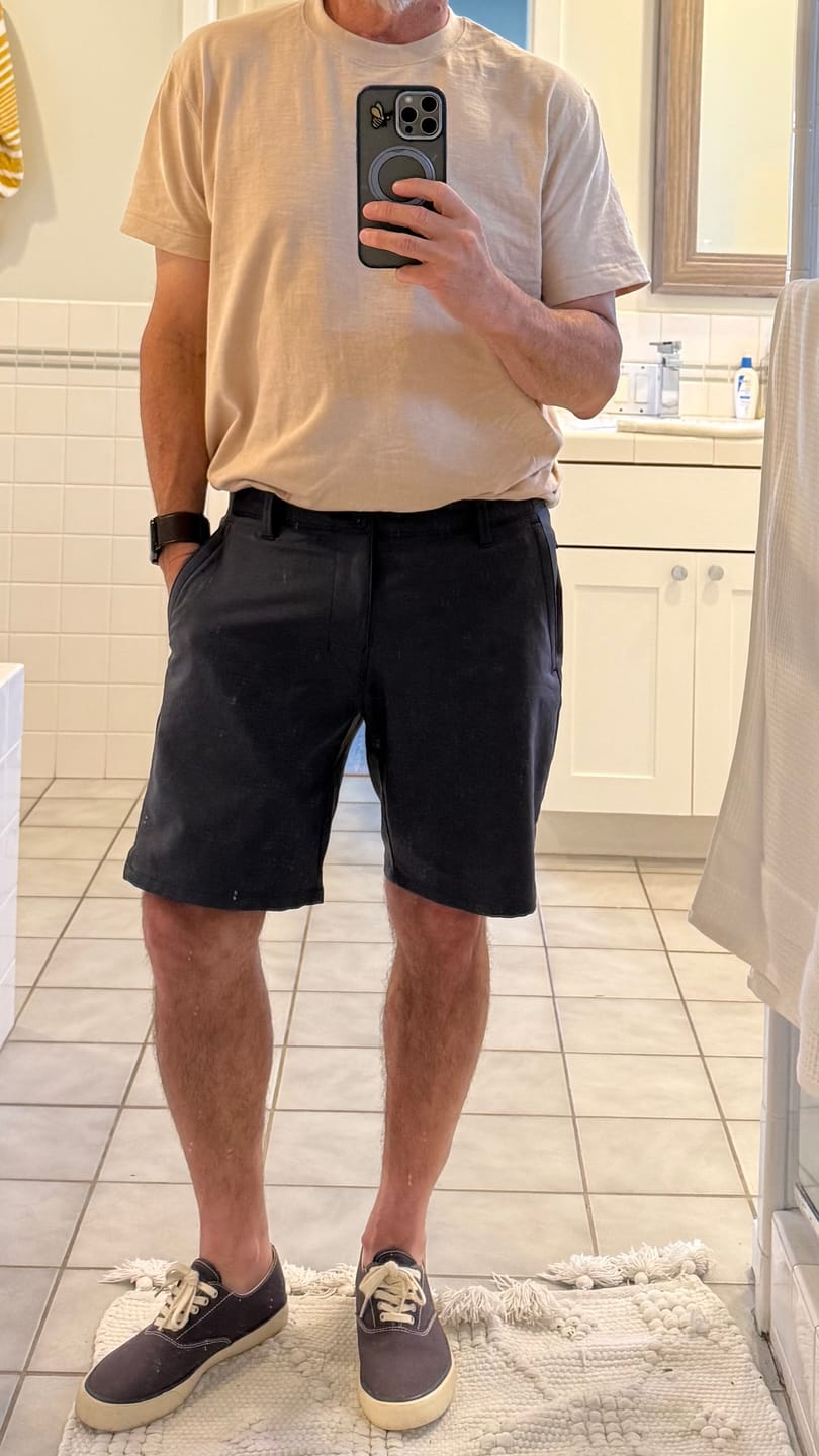 Customer photo review of Classic Fit Loopwheel Slub Cotton T-Shirt