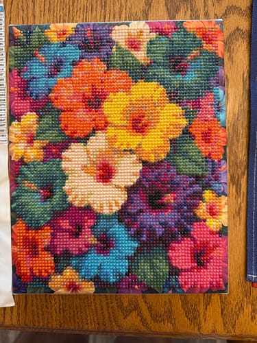 Customer photo review of Hibiscus Bloom Collage (Diamond Painting)