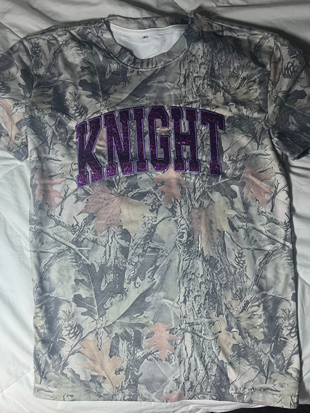 Customer photo review of Custom Sequin Name or Team Sweatshirt – Personalized Glitter Letters, Vintage Wash Style | Gifts for Sports Mom