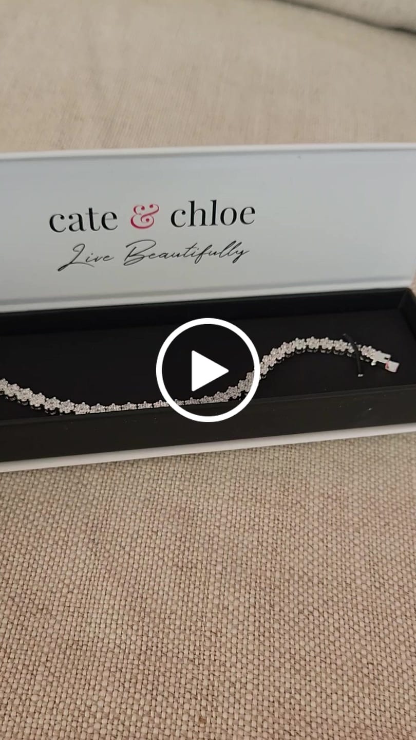Customer video review of Ally 18k White Gold Plated Tennis Bracelet with Simulated Diamond Crystals