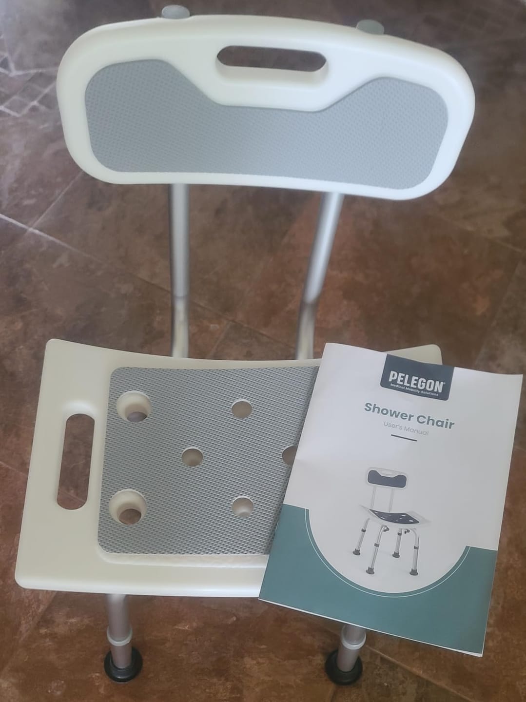 Customer photo review of Adjustable Shower Chair with Backrest