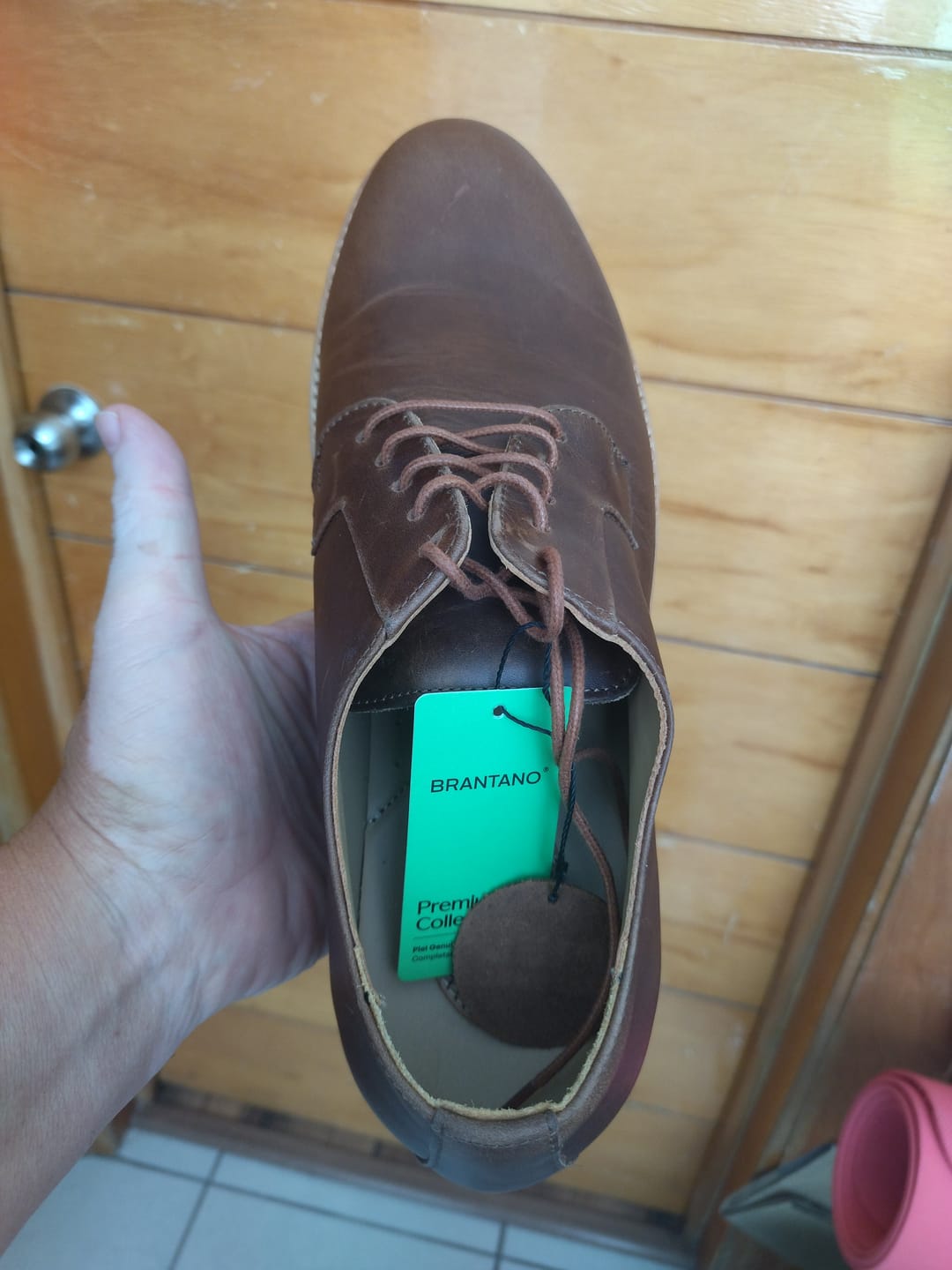 Customer photo review of ZAPATO DERBY SUELA DE CUERO PIEL CAFÉ