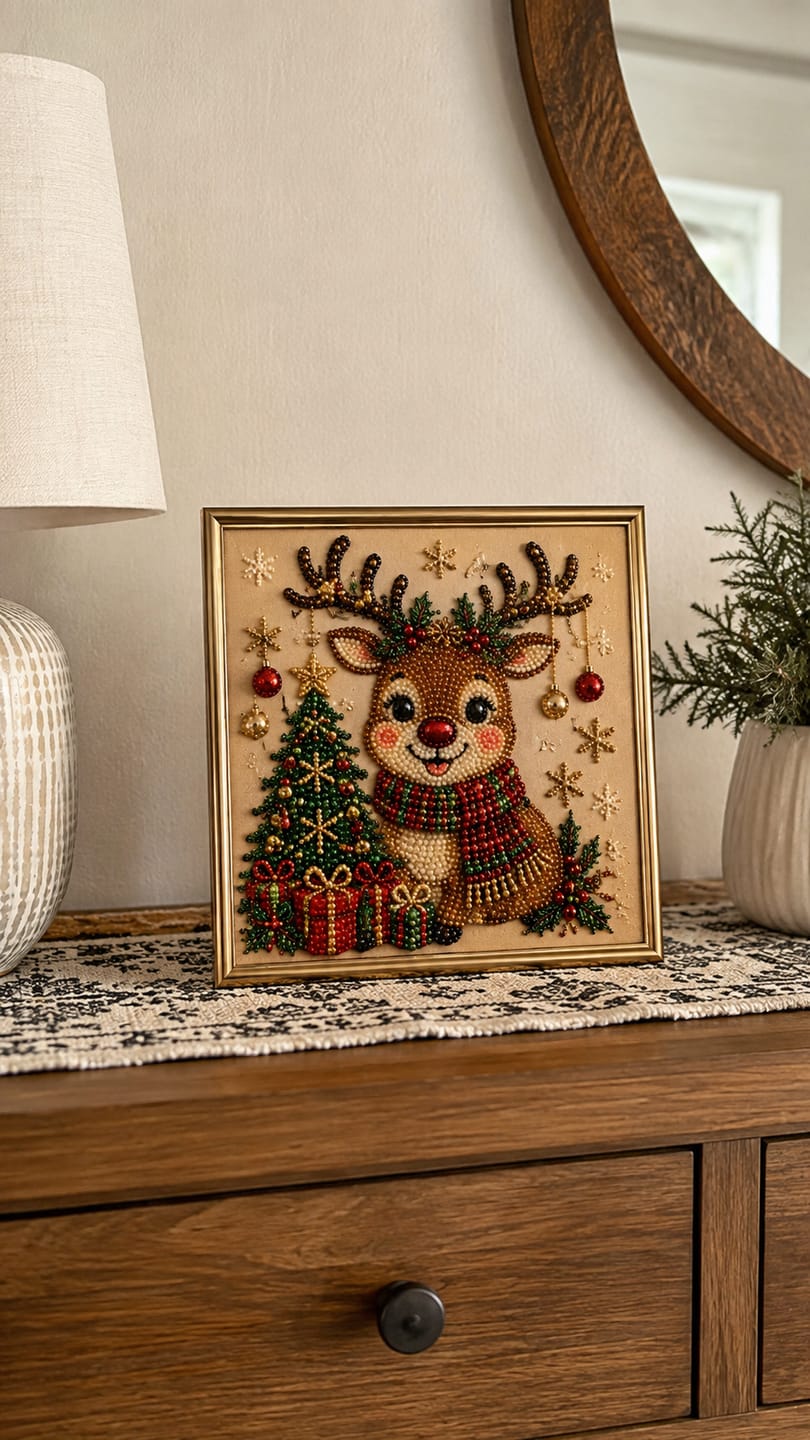 Customer photo review of Relaxing & Beginner-Friendly - DIY Christmas Pearl Diamond Painting Art Kit
