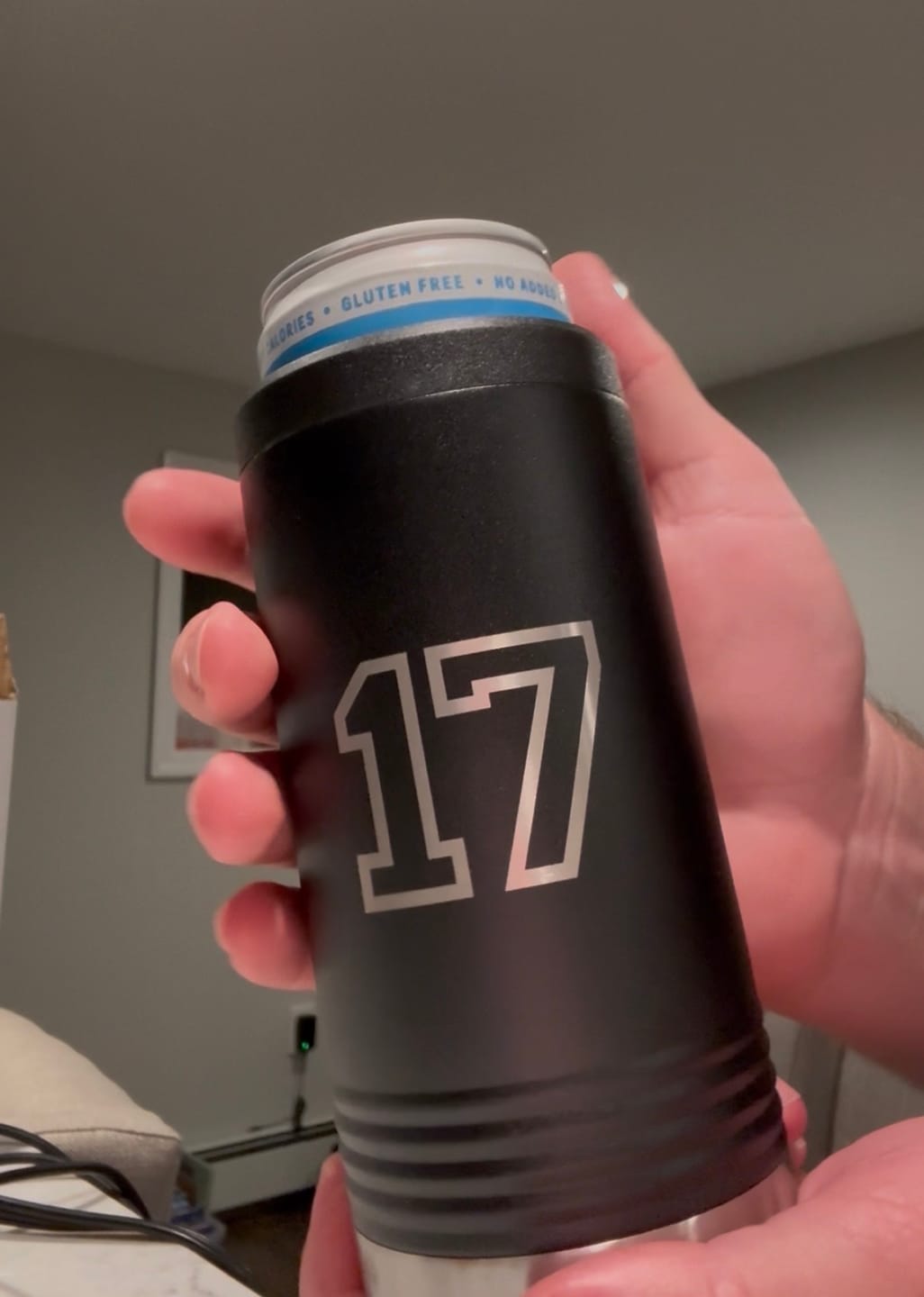 Customer photo review of Insulated Slim Can Holder | 12 oz
