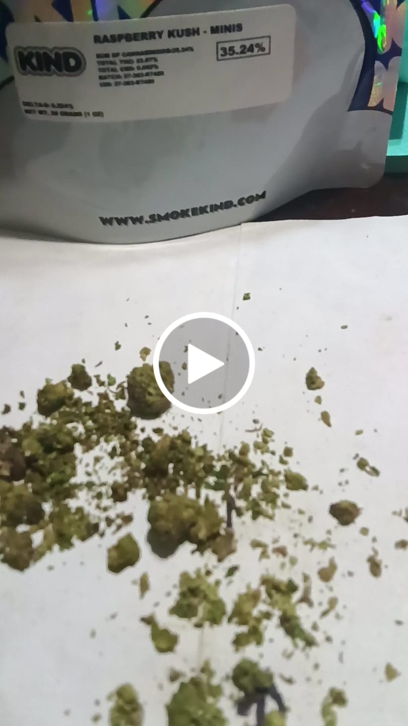 Customer video review of Raspberry Kush - Minis - 28 Grams - Indica