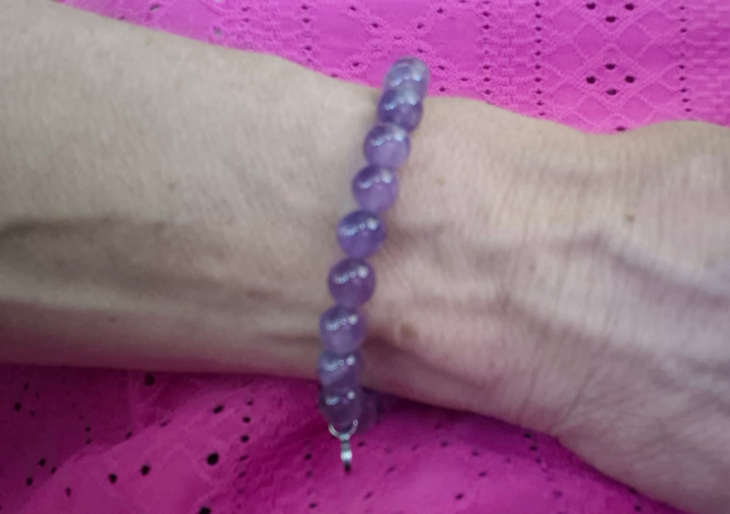 Customer photo review of Amethyst Bracelet