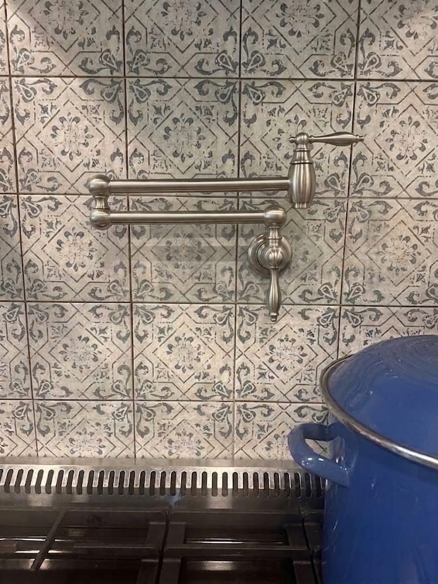 Customer photo review of Saimaa - Wall Mount Swing Arm Folding Pot Filler Kitchen Faucet