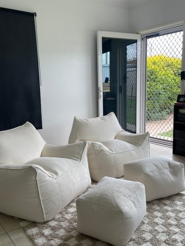 Customer photo review of DODO BEAN BAG - CORDUROY BABY PINK
