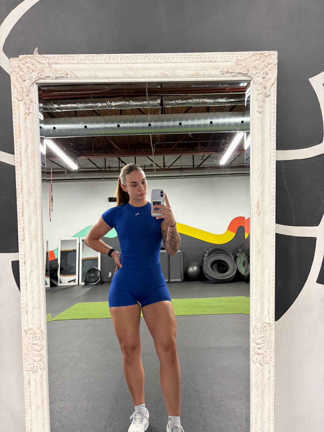 Customer photo review of Cobalt Crush Compression Tee