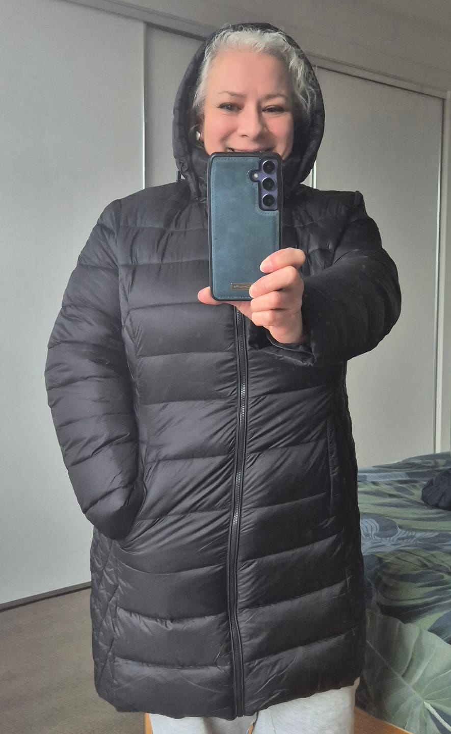 Customer photo review of Seattle Polyfill Puffer Coat - Black