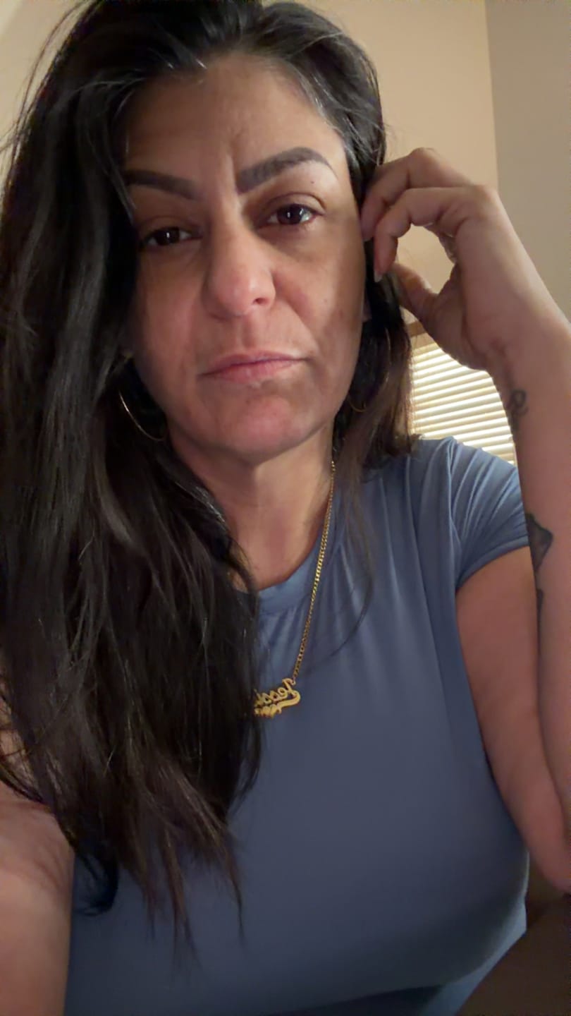 Customer photo review of Double Plated Heart Name Necklace w/ Cuban Chain