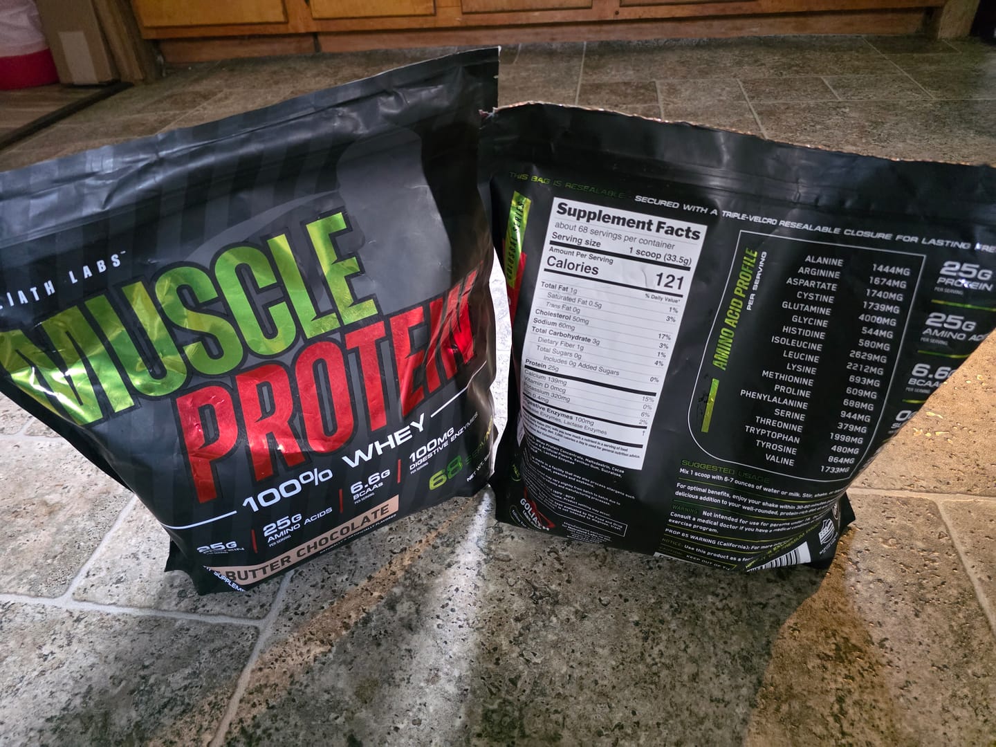 Customer photo review of 100% Whey Protein Powder