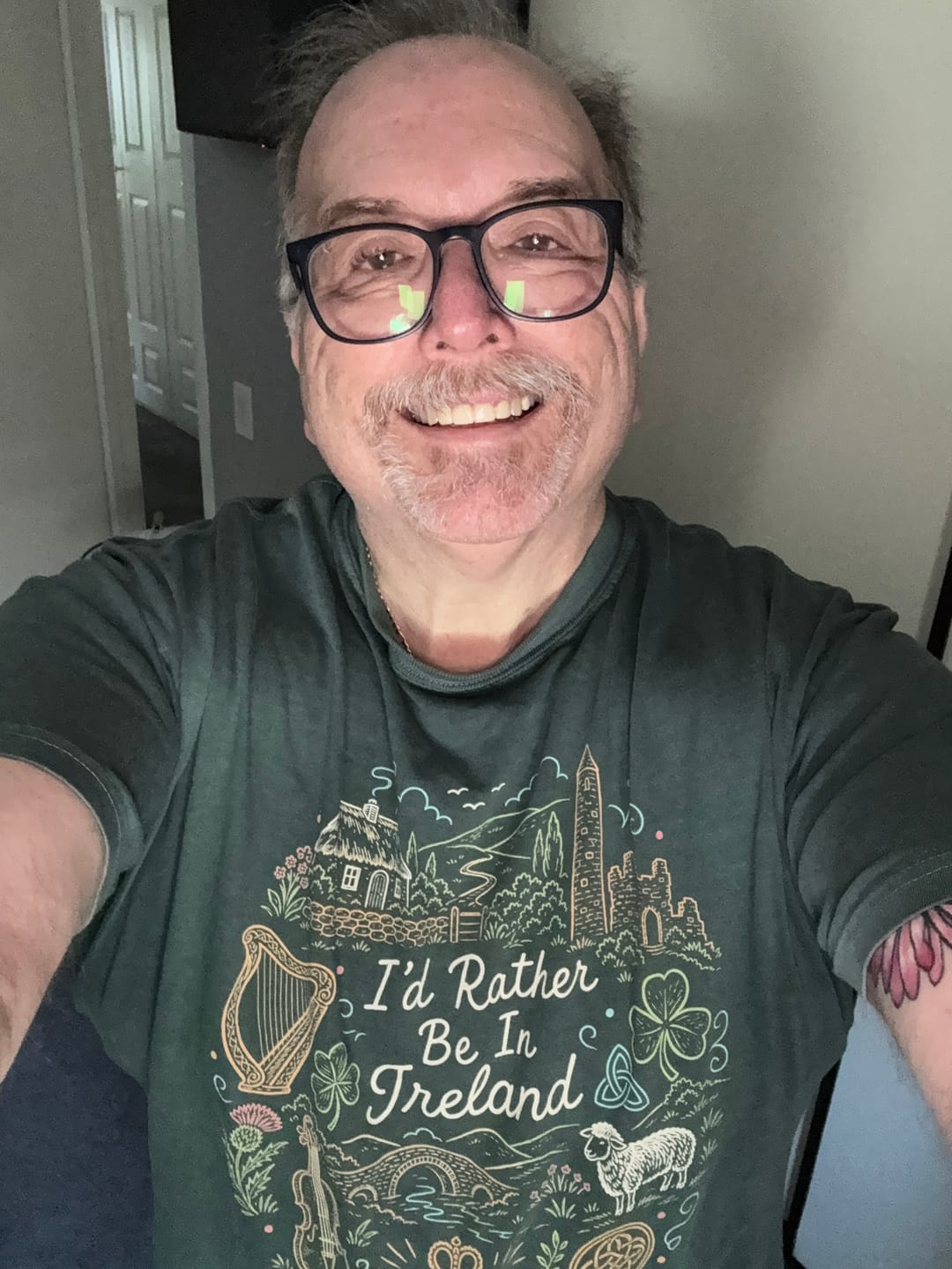 Customer photo review of I'd Rather Be In Ireland T-Shirt