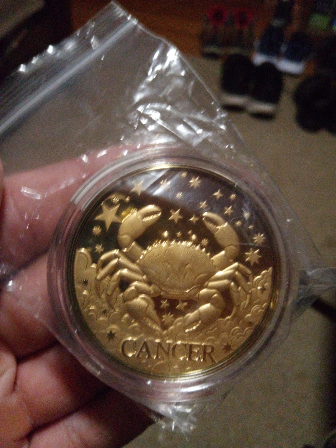 Customer photo review of 24K Yellow Gold (99.99% Gold Purity) Zodiac Sign Coin