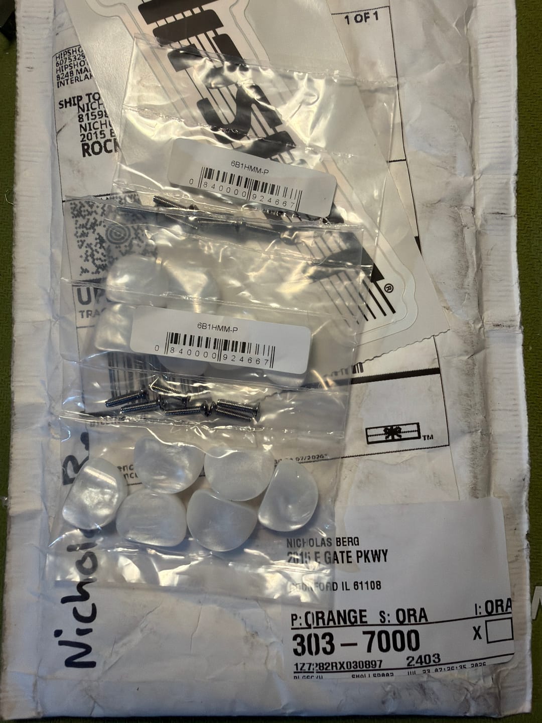 Customer photo review of Guitar Tuner Buttons (Sold Individually)