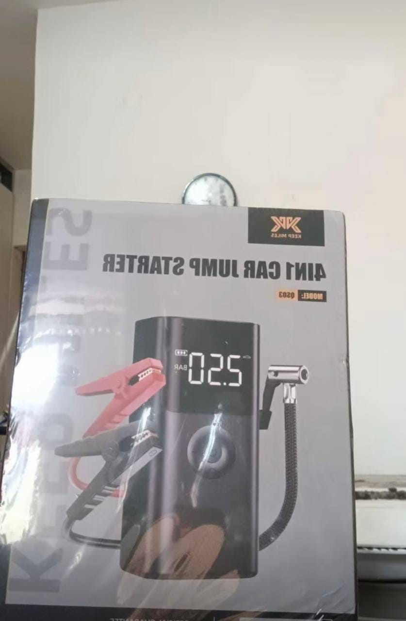 Customer photo review of 4-in-1 Car Emergency Lifesaver (Jump Starter + Tire Inflator + Powerbank + LED Light)