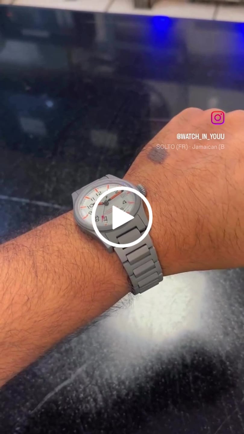 Customer video review of LANDMASTER - 100M Waterproof Titanium Automatic Field Watch | White-bracelet