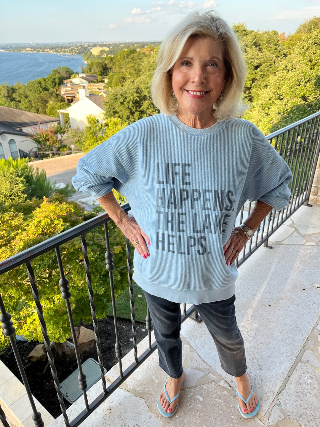 Customer photo review of Life Happens. The Lake Helps.