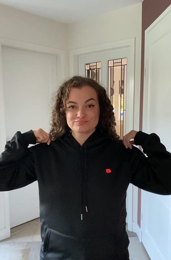Customer photo review of Heatable Hoodie