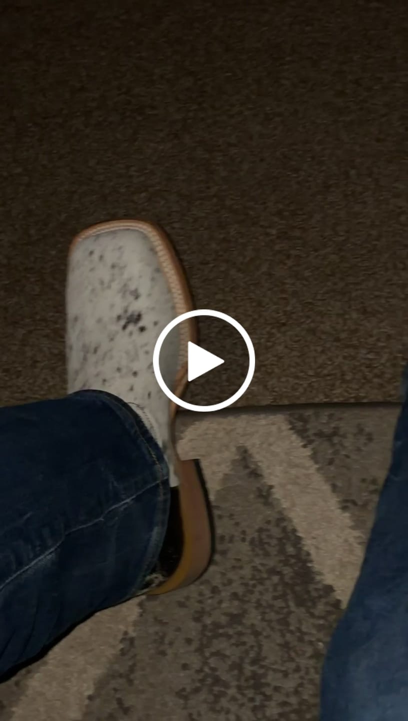 Customer video review of Genuine Cowhide Boots - Square Toe