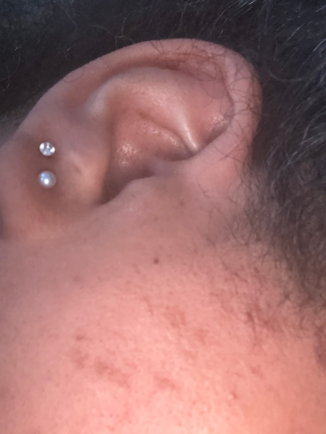 Customer photo review of Amora Stud Earrings
