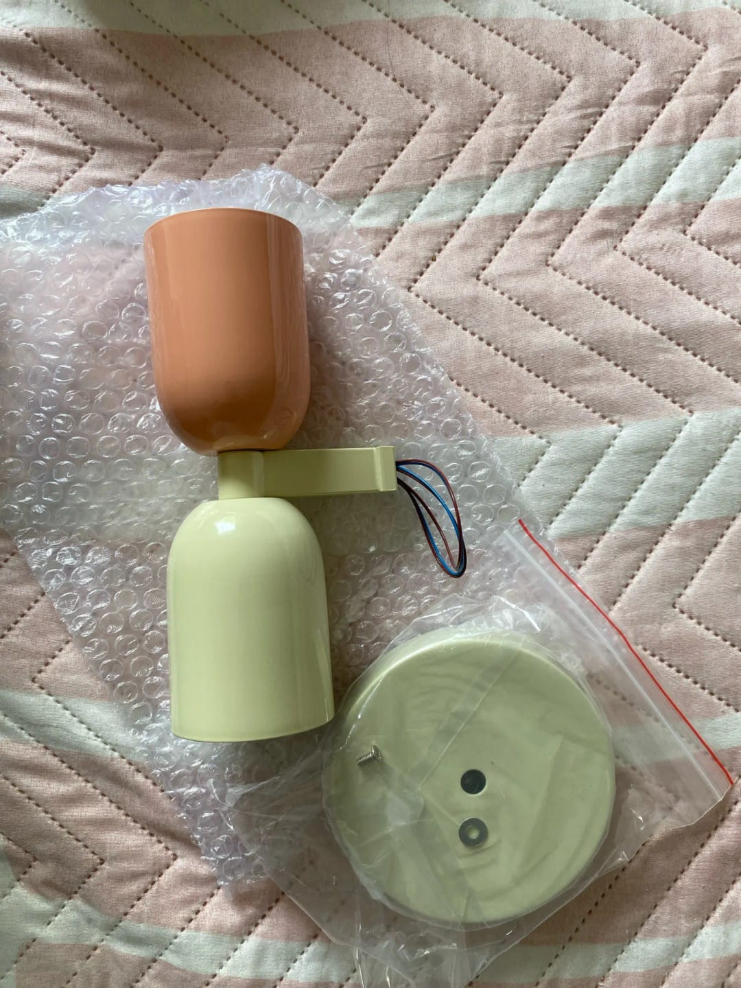 Customer photo review of Cylinder LED Wall Sconce, Two-Light Iron Fixture, Minimalist Design