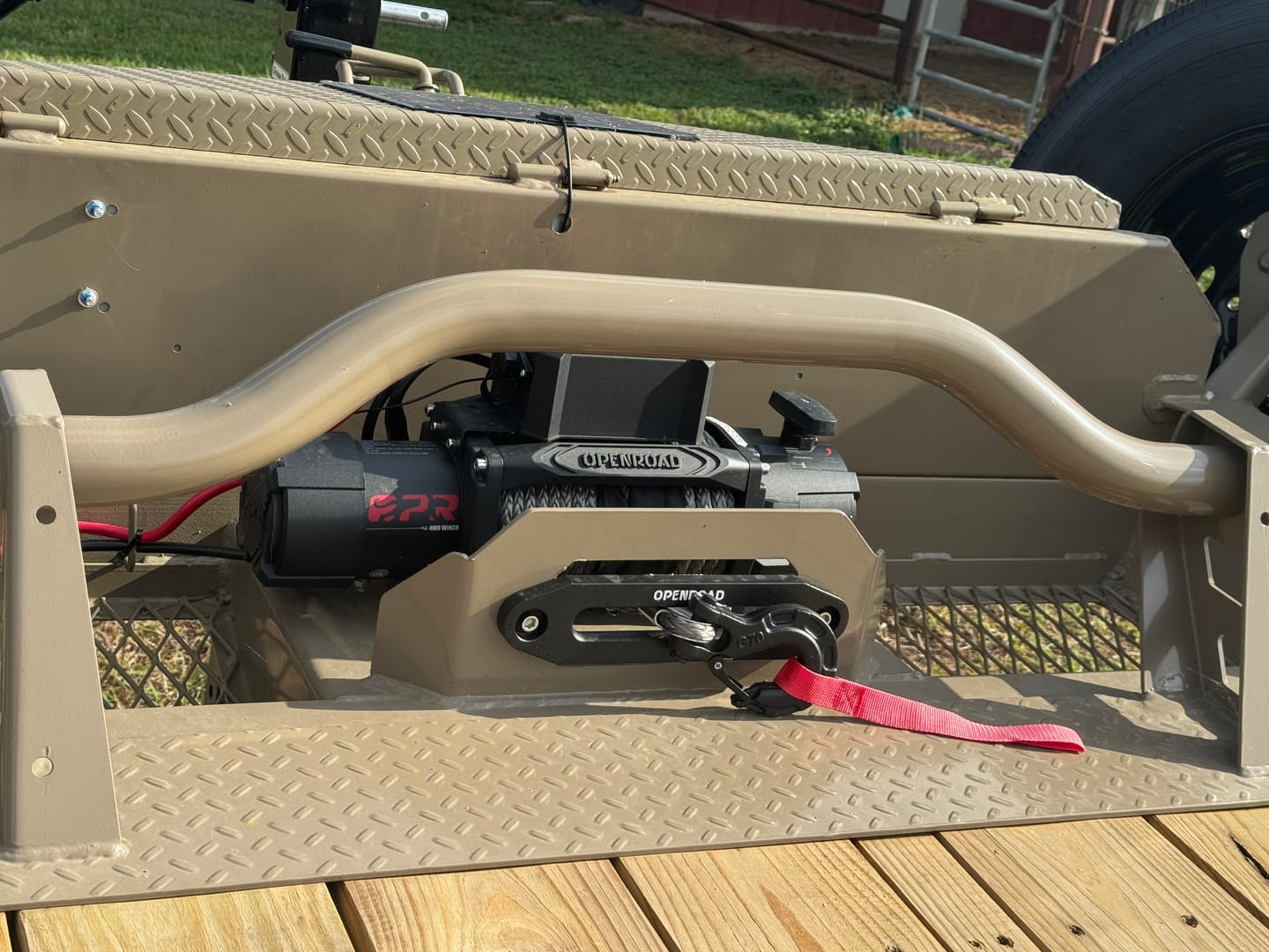 Customer photo review of OPENROAD 13,500lbs electric winch with Synthetic Rope - Panther Series 3S