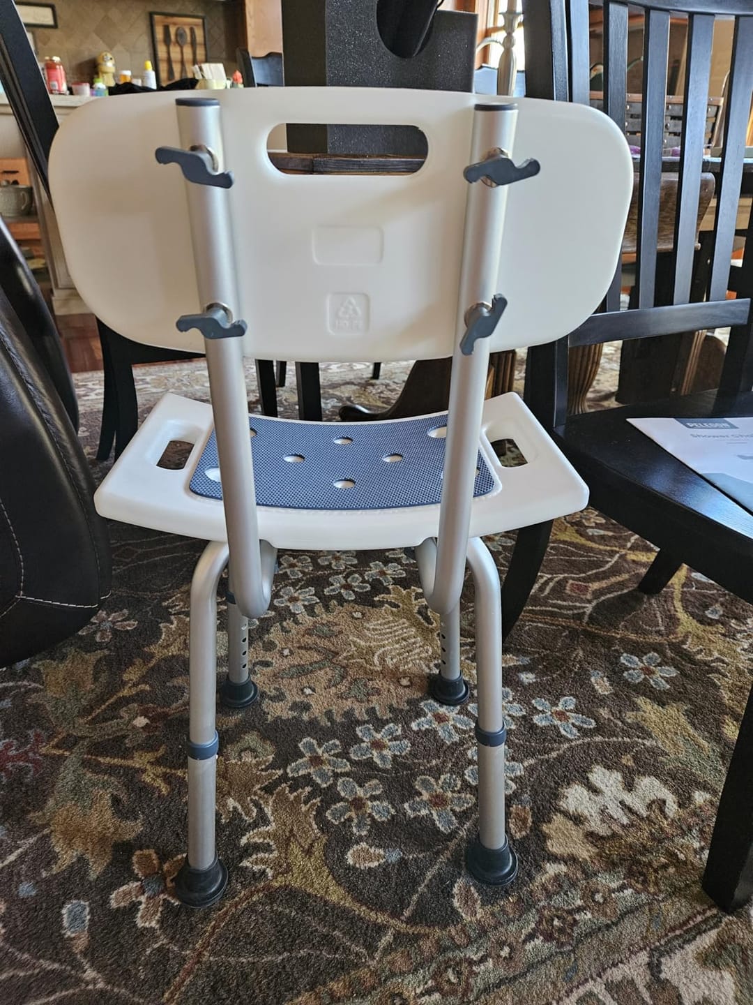 Customer photo review of Adjustable Shower Chair with Backrest