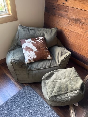 Customer photo review of DODO BEAN BAG - CORDUROY BABY PINK