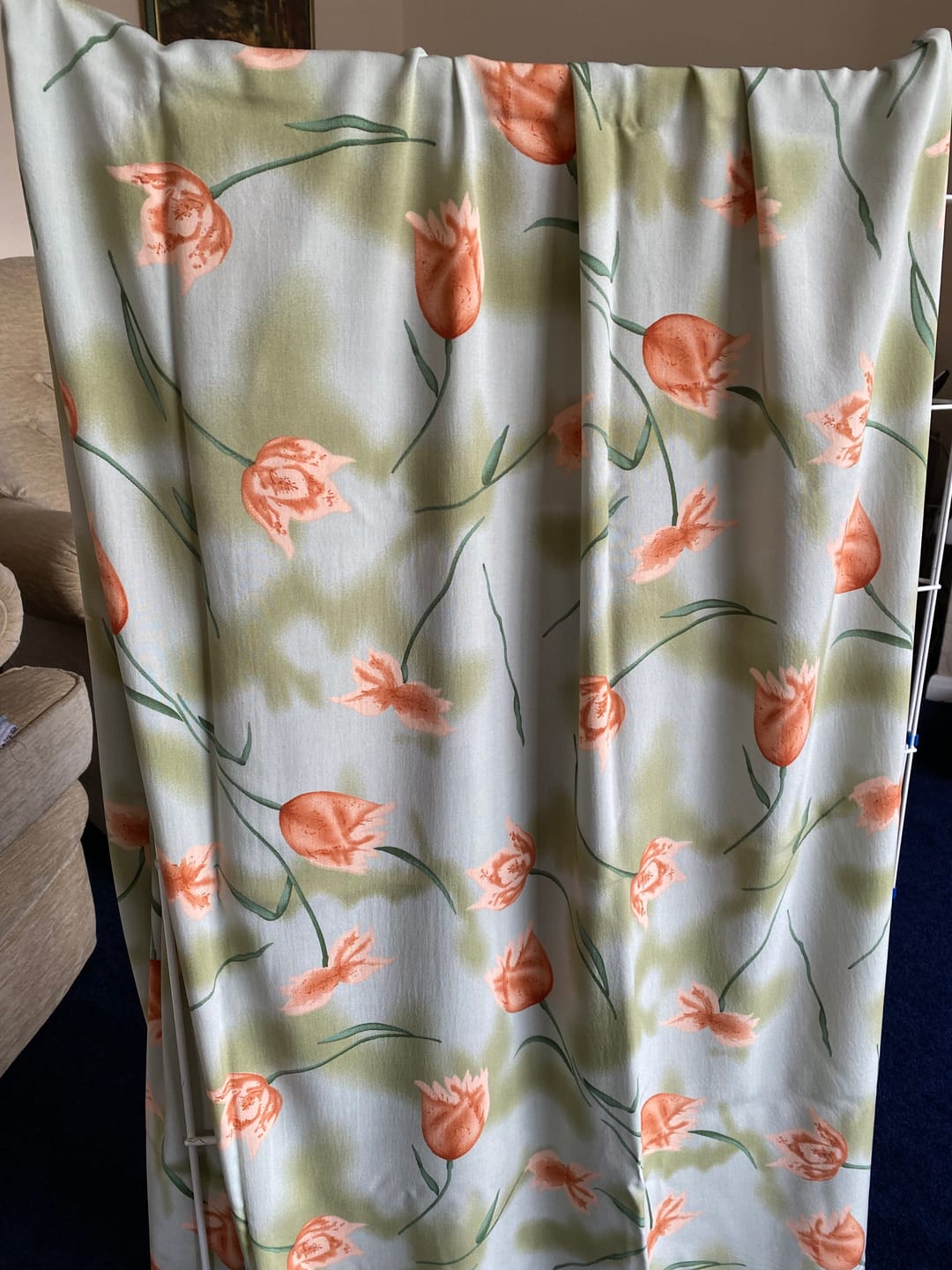 Customer photo review of Spring Petals Viscose Challis Fabric