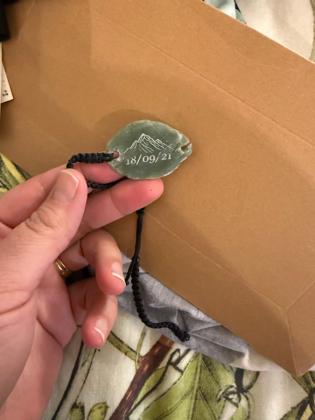 Customer photo review of Engraved Pounamu Bracelet