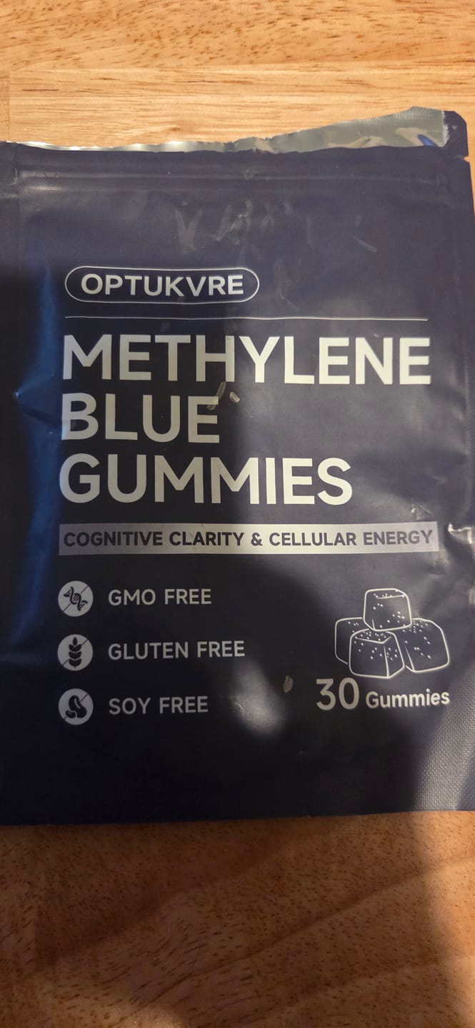 Customer photo review of Methylene Blue Gummies + USP Grade
