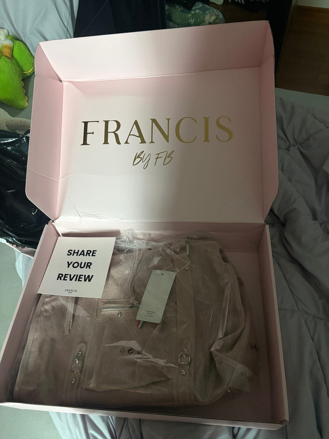 Customer photo review of It girl bag vanilla pink silver