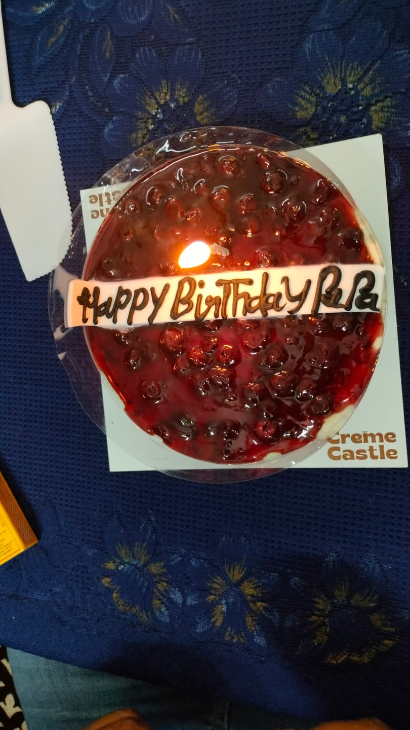 Customer photo review of Blueberry Baked Cheesecake