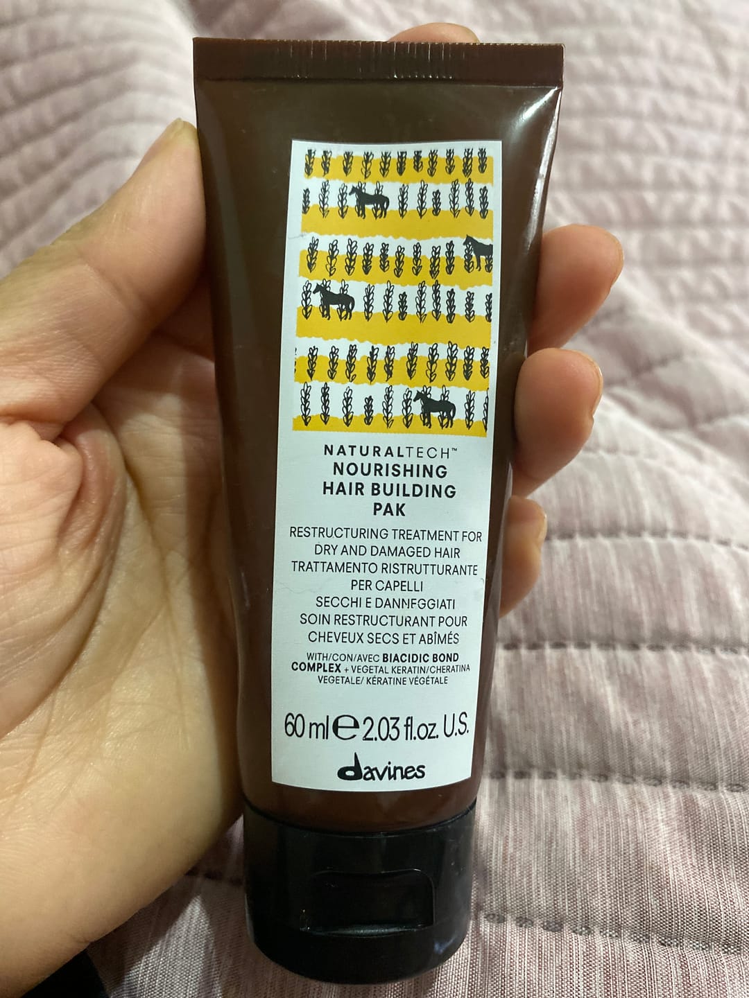 Customer photo review of Mascarilla Reestructurante Hair Building Nourishing Naturaltech Davines