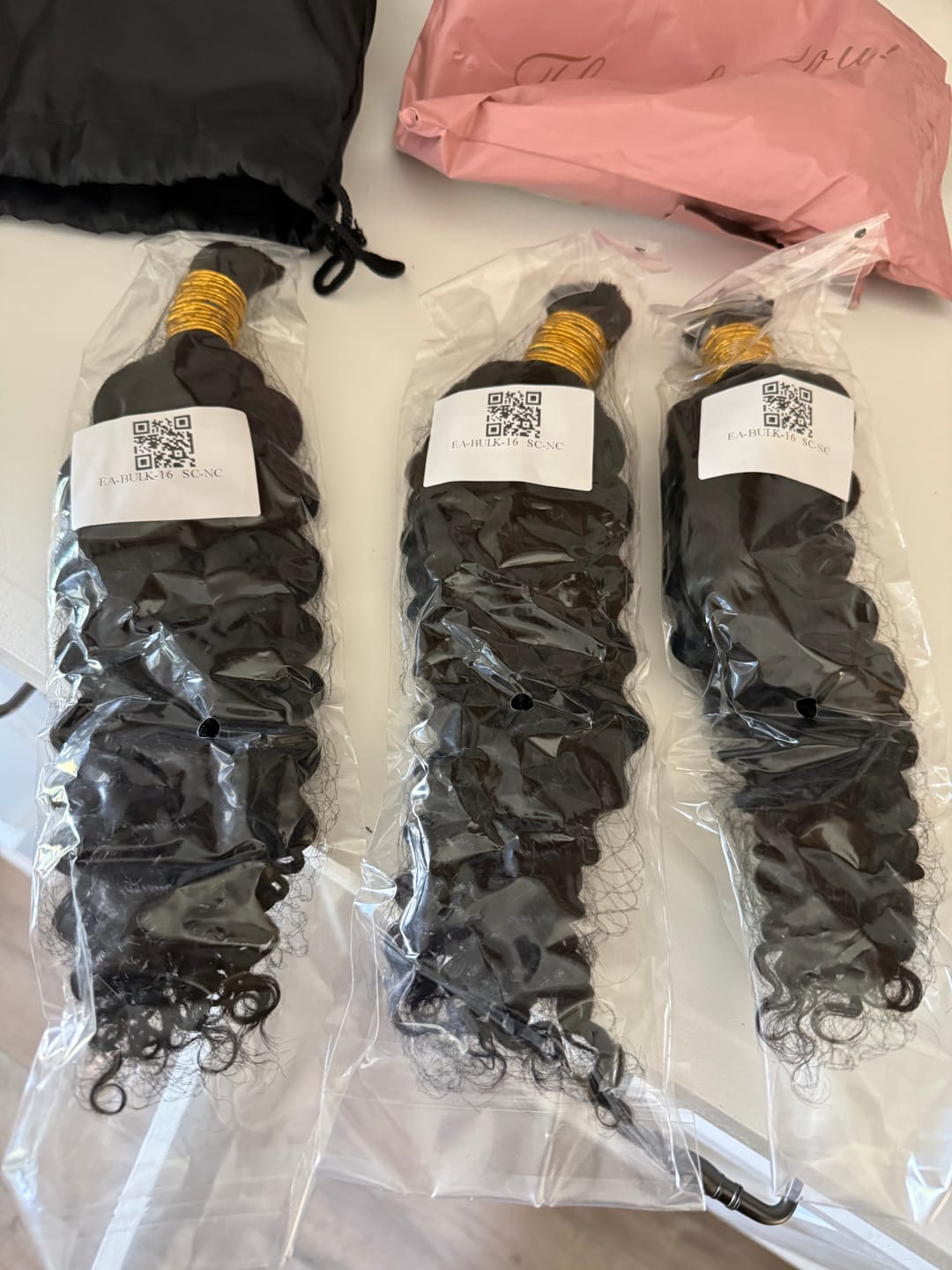 Customer photo review of Spanish Curl Bulk Hair Extensions for Braiding