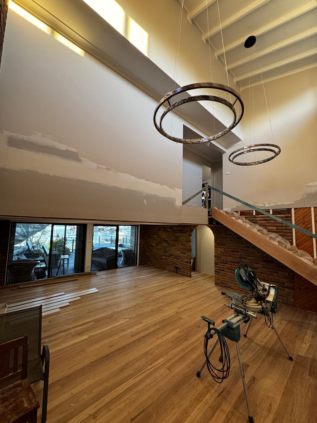 Customer photo review of WOMO Circular Led Wood Chandelier-WM2492