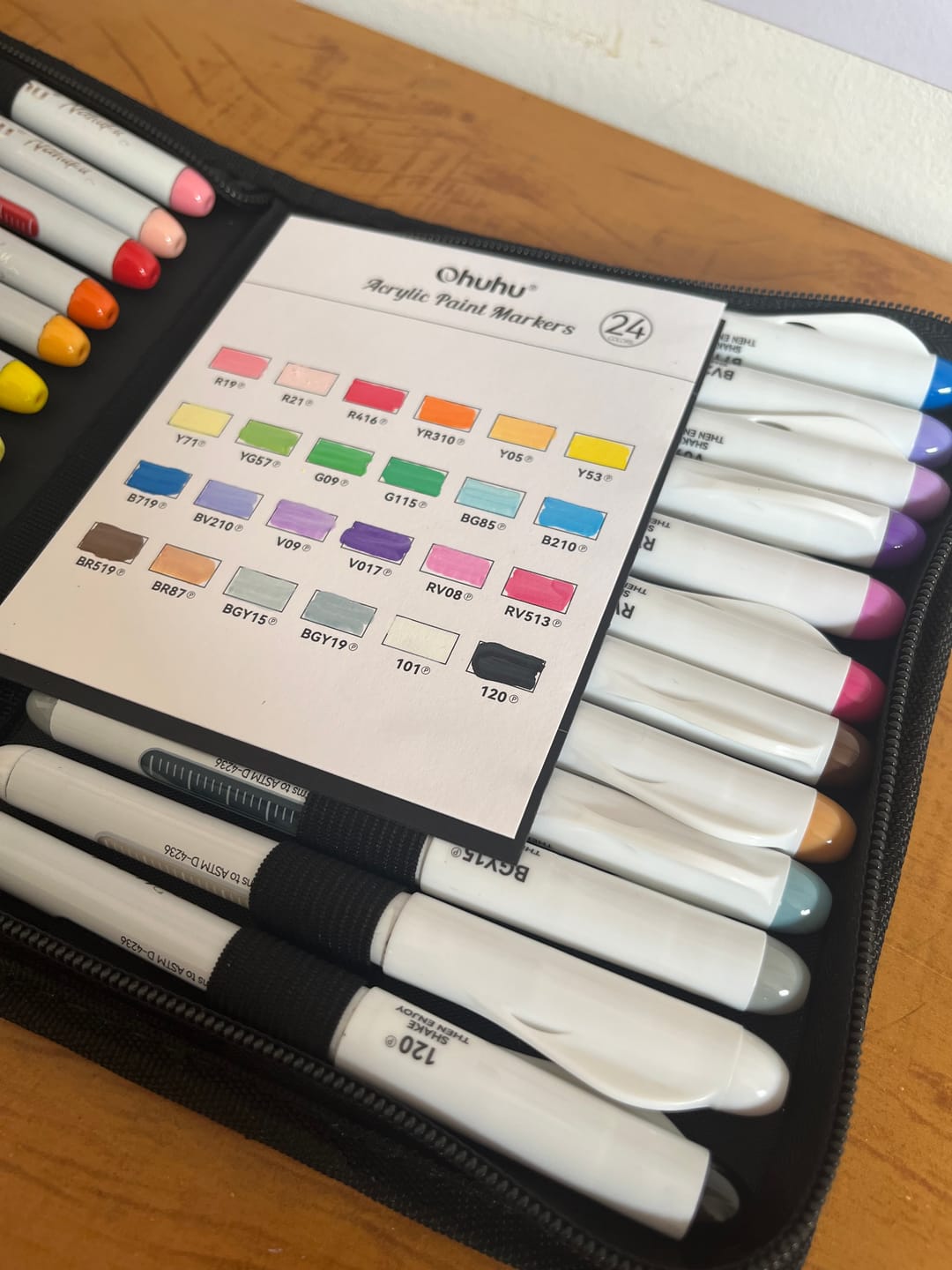 Customer photo review of Ohuhu Direct-ink Acrylic Markers 24 Colors - Nahuku